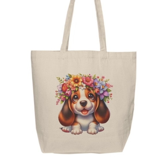 Bassett Hound Custom Tote Bag - Picture 2 of 5